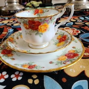 Collectible Tea cup, saucer, dessert plate